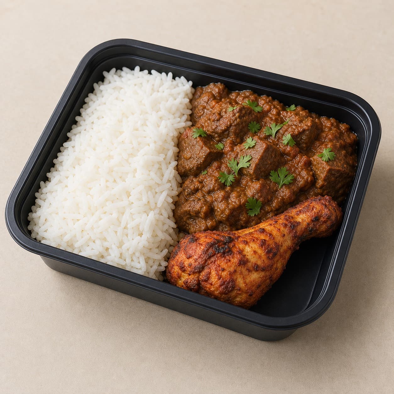 UNTAMED Meat Curry + Rice + 1 Chicken Piece