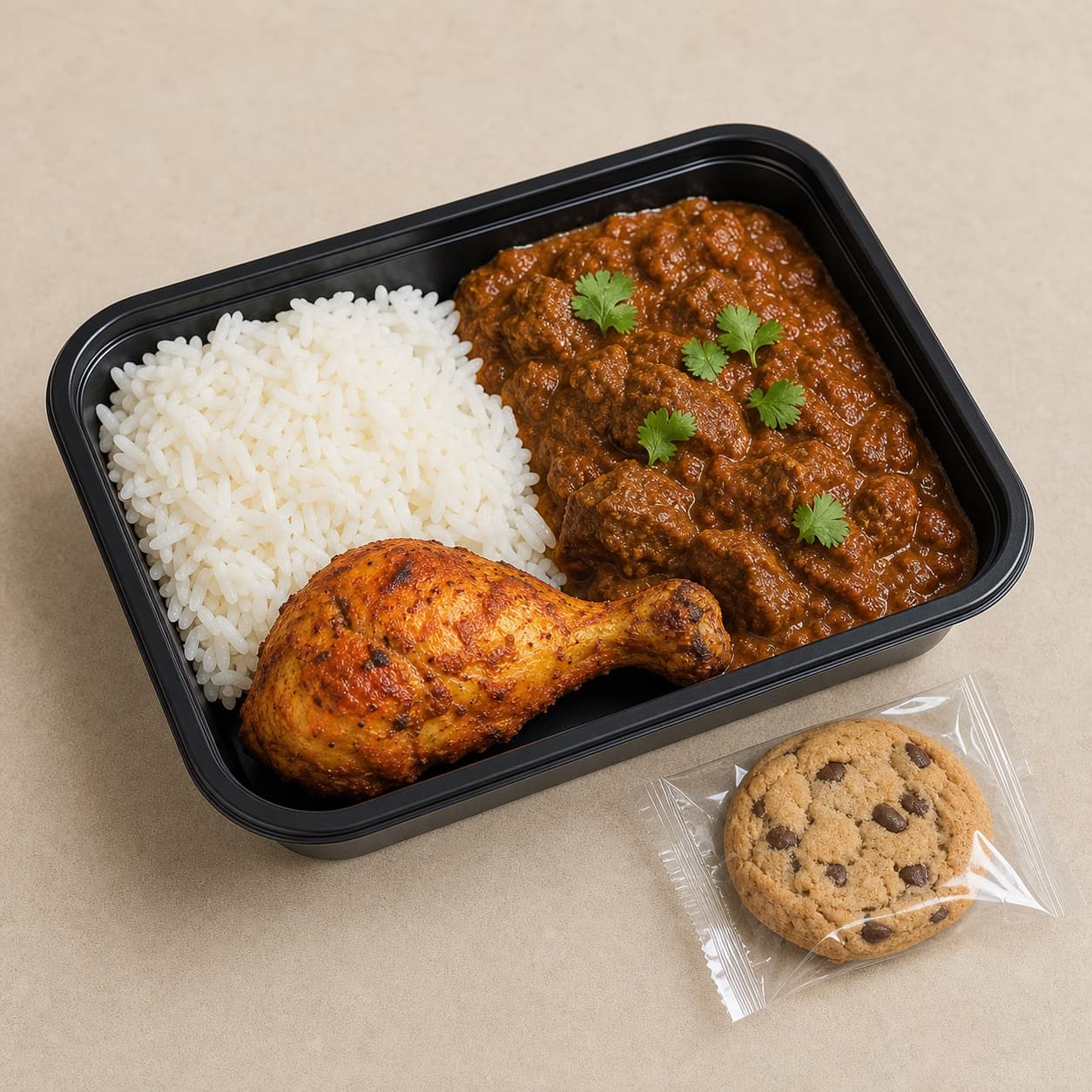 UNTAMED Meat Curry + Rice + 1 Chicken + Dessert